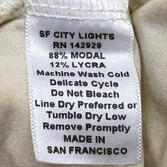 San Francisco City Lights Gypsy Girl Lace Cami Tank Top Cream/Tan Size Large NEW - Picture 7 of 7